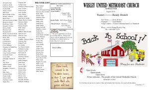 1 August NL Front Pg & Prayer List 2016