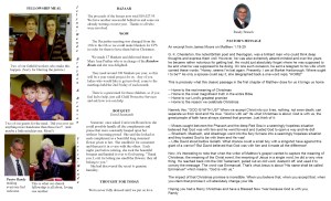 January Newsletter Pastors message