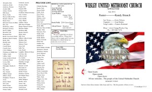 July. NL Front Pg & Prayer List 2016