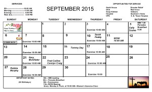 Sept. Calendar 2015