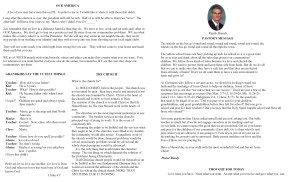 September 2016 Newsletter pastors note page