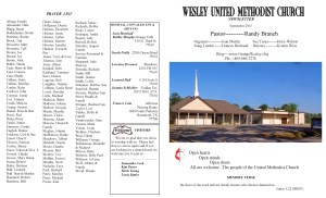 September. NL Front Pg & Prayer List 2013