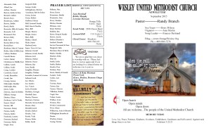 September NL Front Pg & Prayer List 2015
